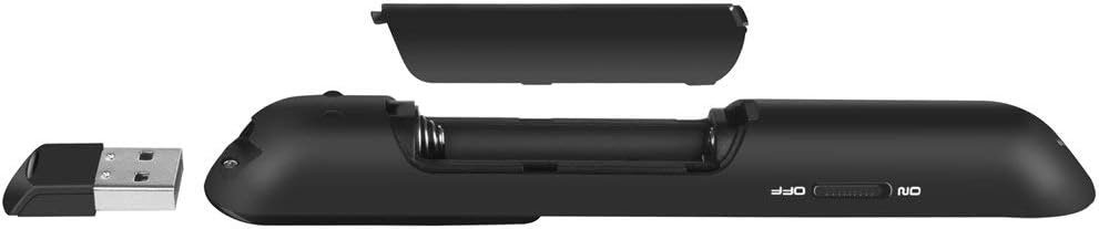 Wireless Presenter, Hyperlink Volume Control Presentation Clicker RF 2.4GHz USB PowerPoint Clicker Presentation Remote Control Pointer Slide Advancer (Black)