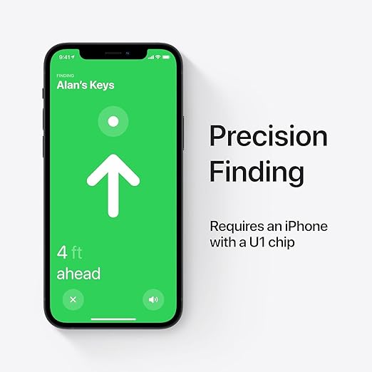 Apple AirTag 4 Pack. Keep Track of and find Your Keys, Wallet, Luggage, Backpack, and More. Simple one-tap Set up with iPhone or iPad
