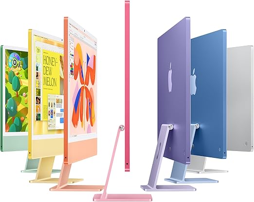 Apple 2024 iMac All-in-One Desktop Computer with M4 chip with 10-core CPU and 10-core GPU: Built for Apple Intelligence, 24-inch Retina Display, 16GB Unified Memory, 256GB SSD Storage; Blue