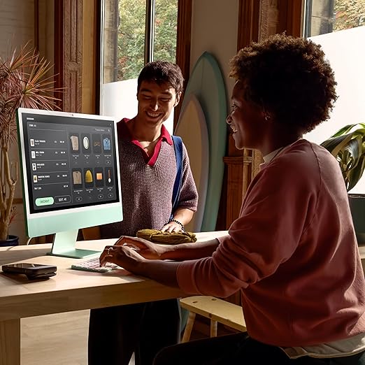 Apple 2024 iMac All-in-One Desktop Computer with M4 chip with 10-core CPU and 10-core GPU: Built for Apple Intelligence, 24-inch Retina Display, 16GB Unified Memory, 256GB SSD Storage; Blue